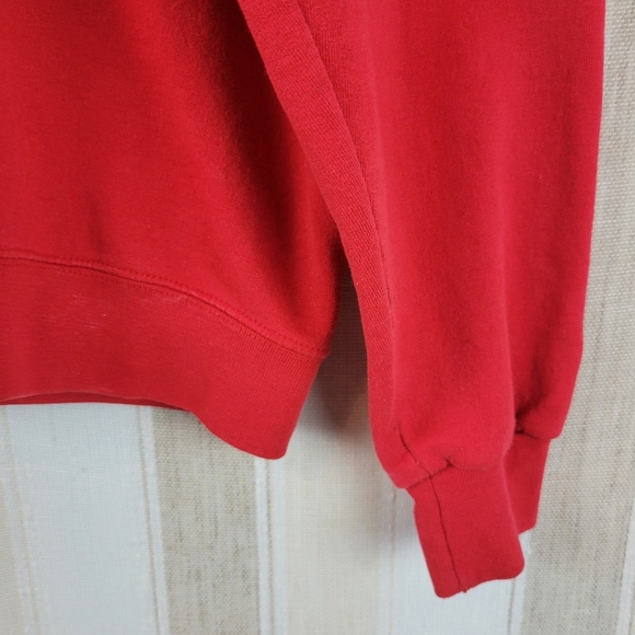 Vintage Champion Eco Fleece Boston University Crewneck Sweatshirt Red Size Large - Picture 2 of 9